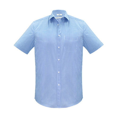 Biz Collection - Mens Euro Short Sleeve Shirt - Flash Branding