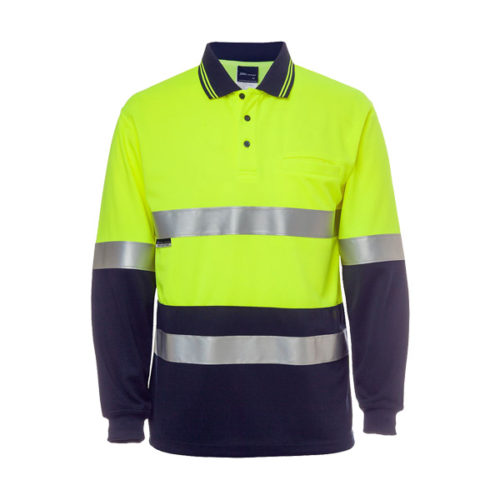 HI VIS L/S (D+N) COTTON BACK POLO