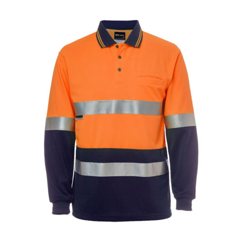 HI VIS L/S (D+N) COTTON BACK POLO - Image 2