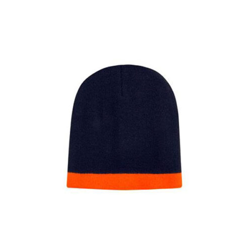 Headwear - Roll Down Two Tone Acrylic Beanie - Toque - Image 6
