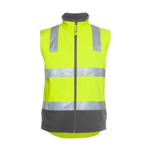 JB’s Wear - Hi vis dn softshell vest lime charcoal - Hi Vis Workwear